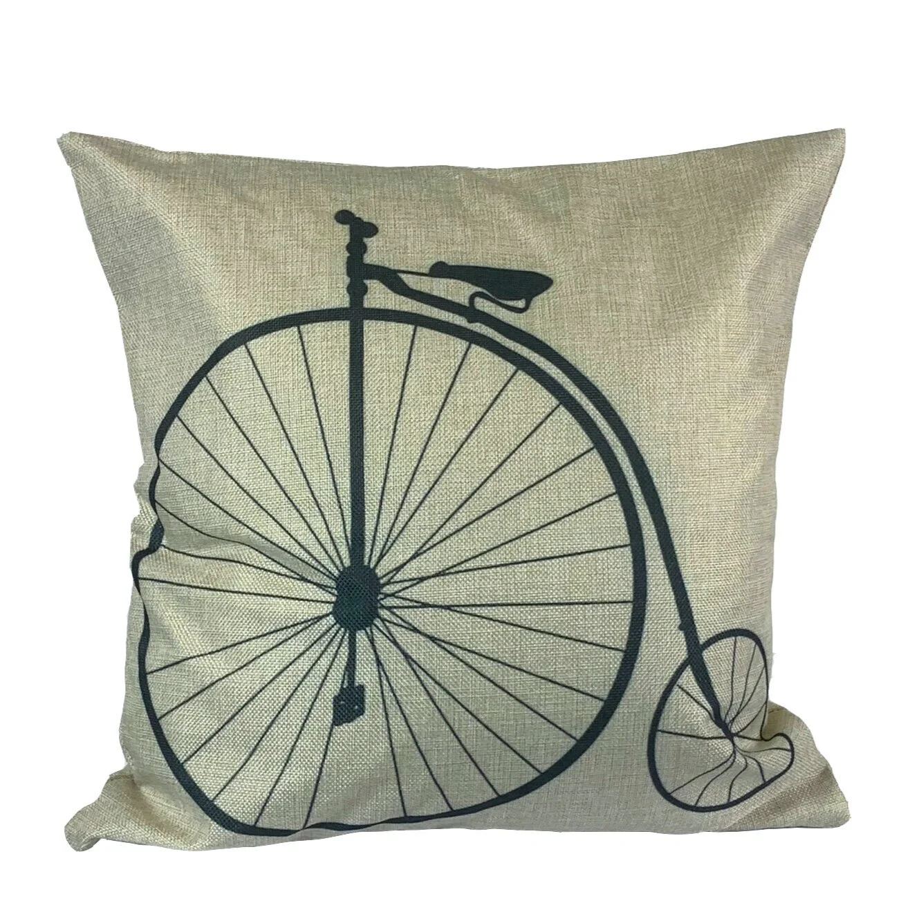Rustic Penny farthing High Wheel Bike Pillow Covers ZENGENIUS INC